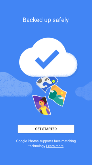Google Photos iPhone onboarding screenshot